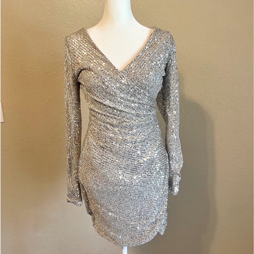 Gold Sequin dress size Small